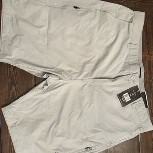 Men's Light Gray Flat Front Shorts